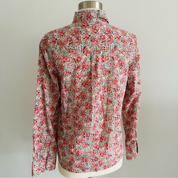 J. Crew Liberty Fabric 100% Cotton Floral Button Down Shirt 6 - Picture 3 of 7